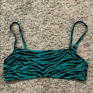 zebra print bikini top